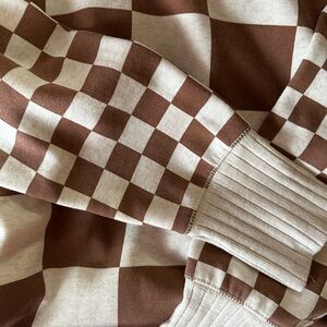 Maurices Cream and Brown Knit Sweater